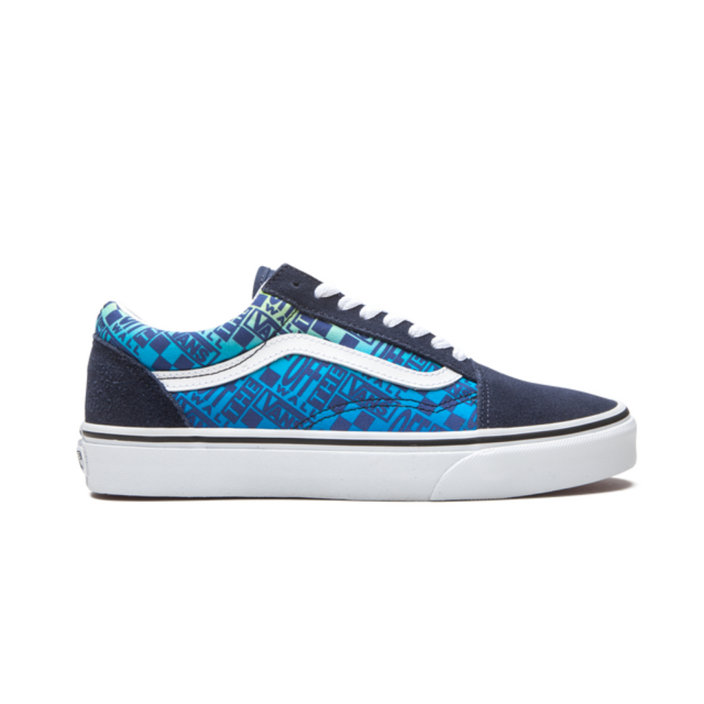 Old Skool Off the Wall Logos - Blue