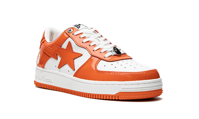 Sta Patent Leather Orange White