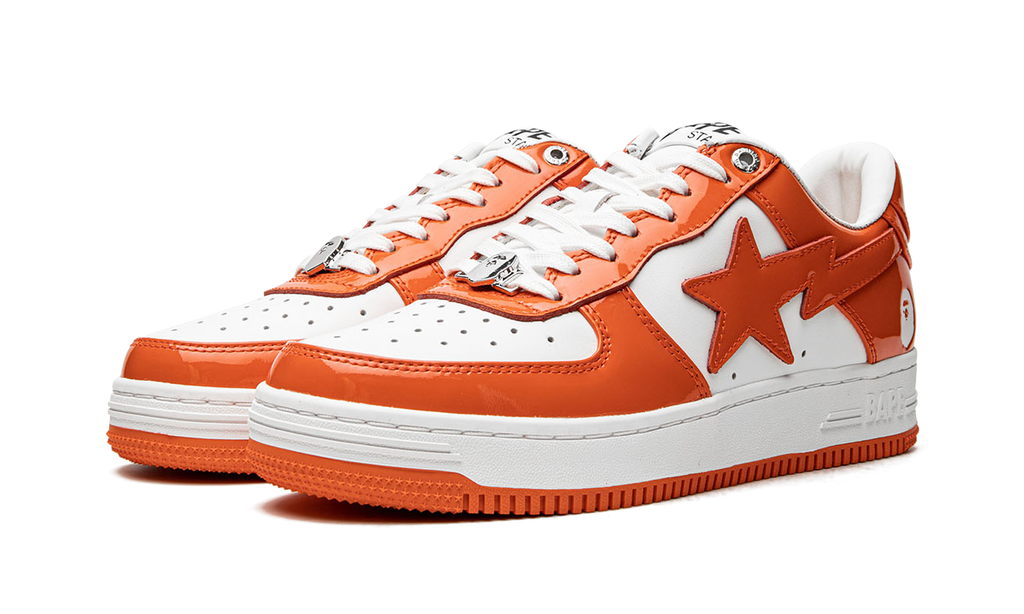 Sta Patent Leather Orange White