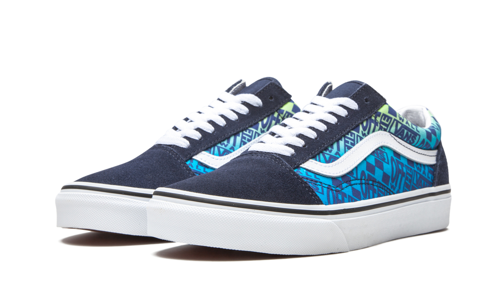 Old Skool Off the Wall Logos - Blue